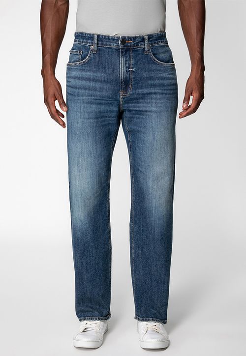 Calça Jeans Relaxed Straight Azul