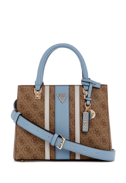 Bolsa Noelle II Satchel Pequena Multi Compartimentos Bege