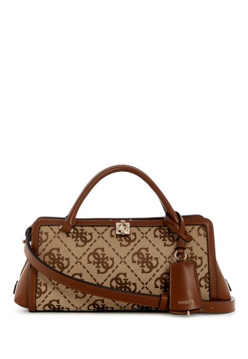 Bolsa Audrey Logo Satchel Pequena Girlfriend Bege