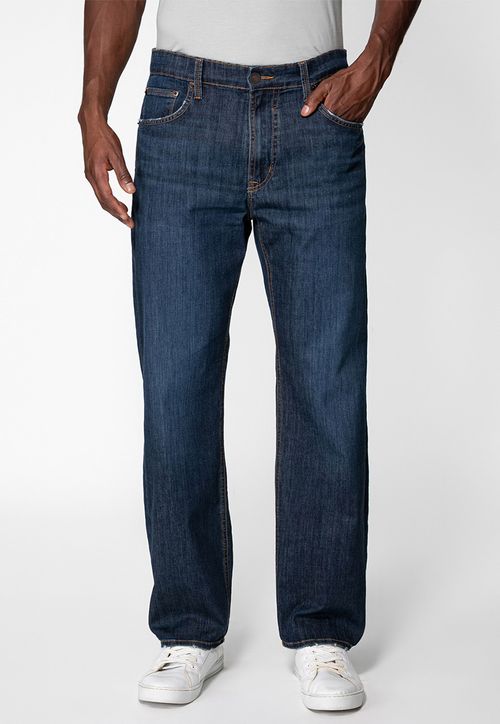 Calça Jeans Relaxed Straight Azul Escuro
