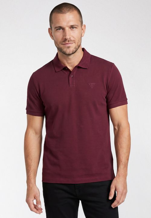 Camisa Polo Triângulo Bordado Bordô