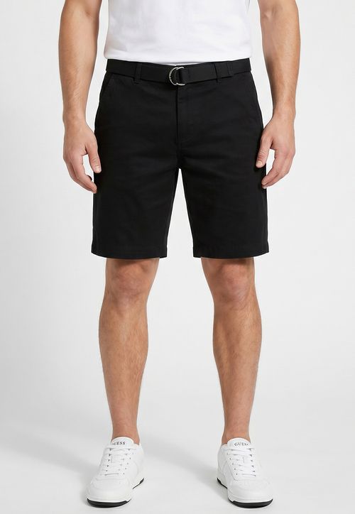 Bermuda Guess Sarja Com Cinto Preto