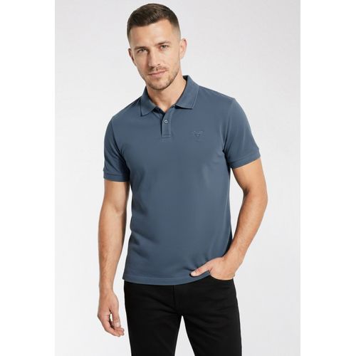 Camisa Polo Triângulo Bordado Azul