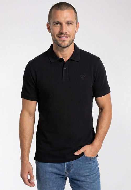 Camisa Polo Triângulo Bordado Preto