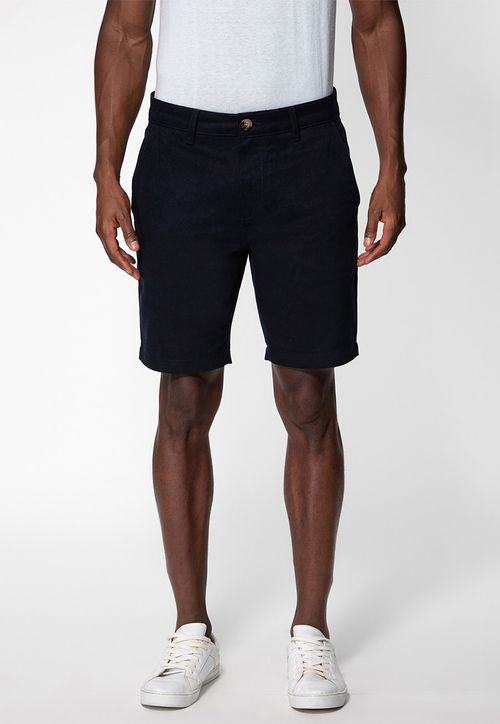 Bermuda Sarja Acetinada Azul Escuro
