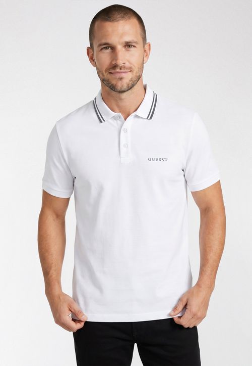 Camisa Polo Silk Frisos Gola Branco