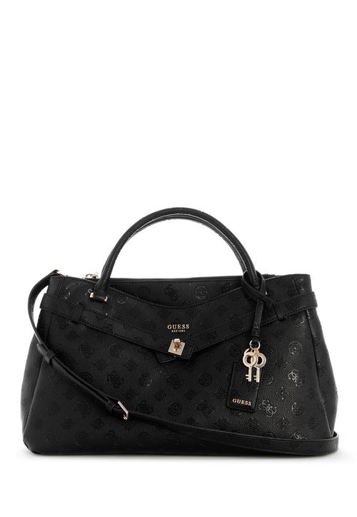 Bolsa Ella Logo Satchel Grande Girlfriend Preto - Bolsa Ella Logo Satchel Grande Girlfriend Preto