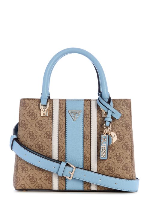 Bolsa Noelle II Satchel Pequena Multi Compartimentos Bege