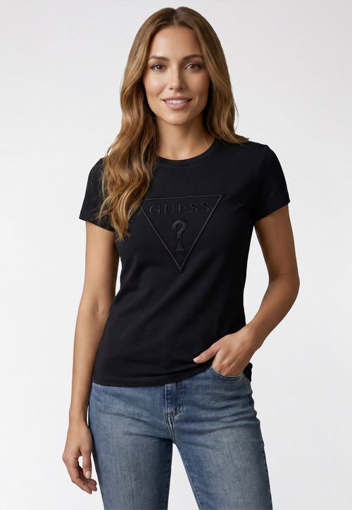Camiseta Logo Bordado Preto