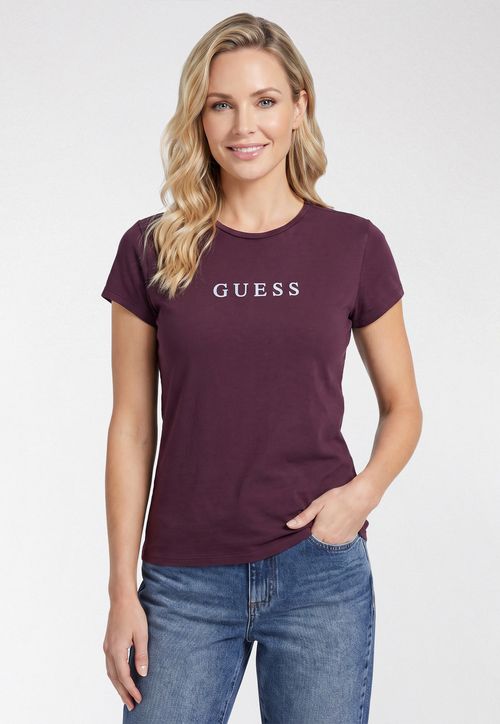 Camiseta GUESS Silk Bordô