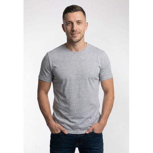 Camiseta Guess Barra Arredondada Cinza