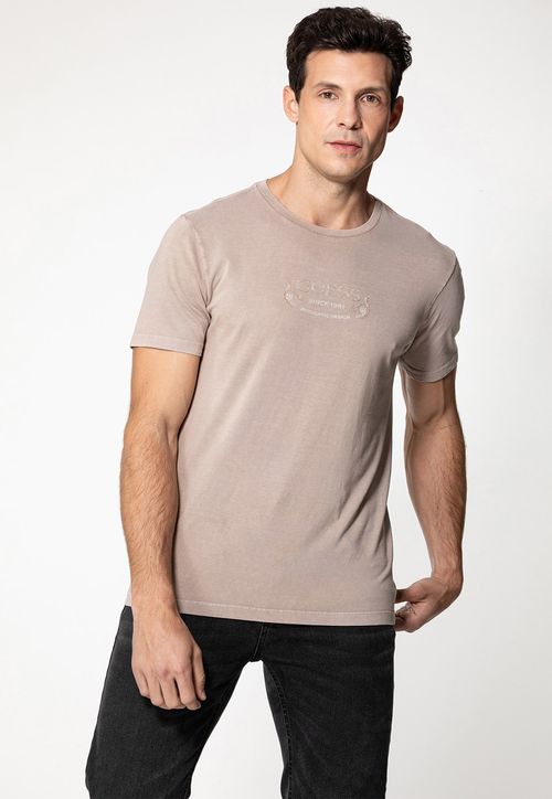 Camiseta Guess Corrosão Costas Bege